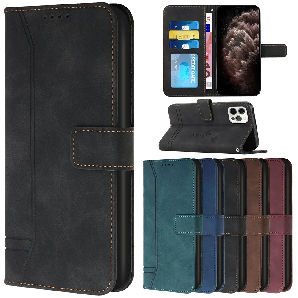 

Funda Reno7 5G Reno5 Z Reno4 Lite Leather Case for OPPO Find X5 Lite F21 Pro Cases Retro Flip Wallet Card Bag Phone Back Cover