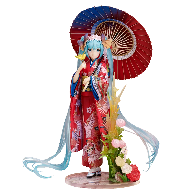 

Hatsune Miku hand-made miku kimono snow cherry blossom butterfly princess peripheral model decoration doll doll movable