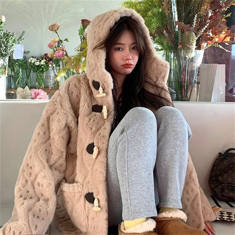 Милое теплое меховое пальто для девочек роскошная импортная кашемировая