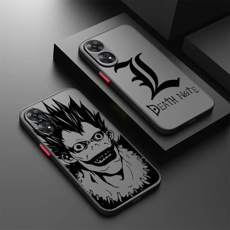 DEATH NOTE Anime Phone Case For OPPO Reno 8T 8 7Z 7 6Z 6 5 4 3 Pro Plus Lite Frosted Translucent Cover Shell