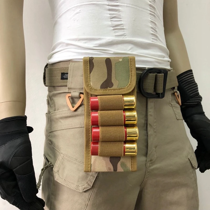 Фото Тактический подсумок Molle для 16 патронов калибра 12/20G, складная сумка-бандолиер для перезарядки дробовиков №5