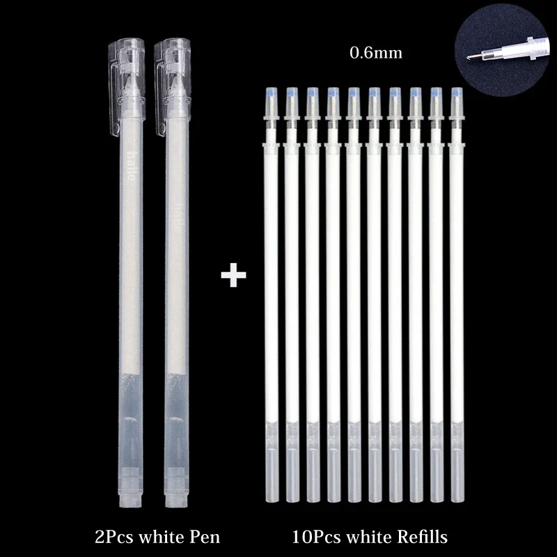 

_ Набор для выделения краски, белая маркерная ручка 0,8 мм, тонкий наконечник, стержень для заправки для студентов, художественные принадлежности для рисования и письма