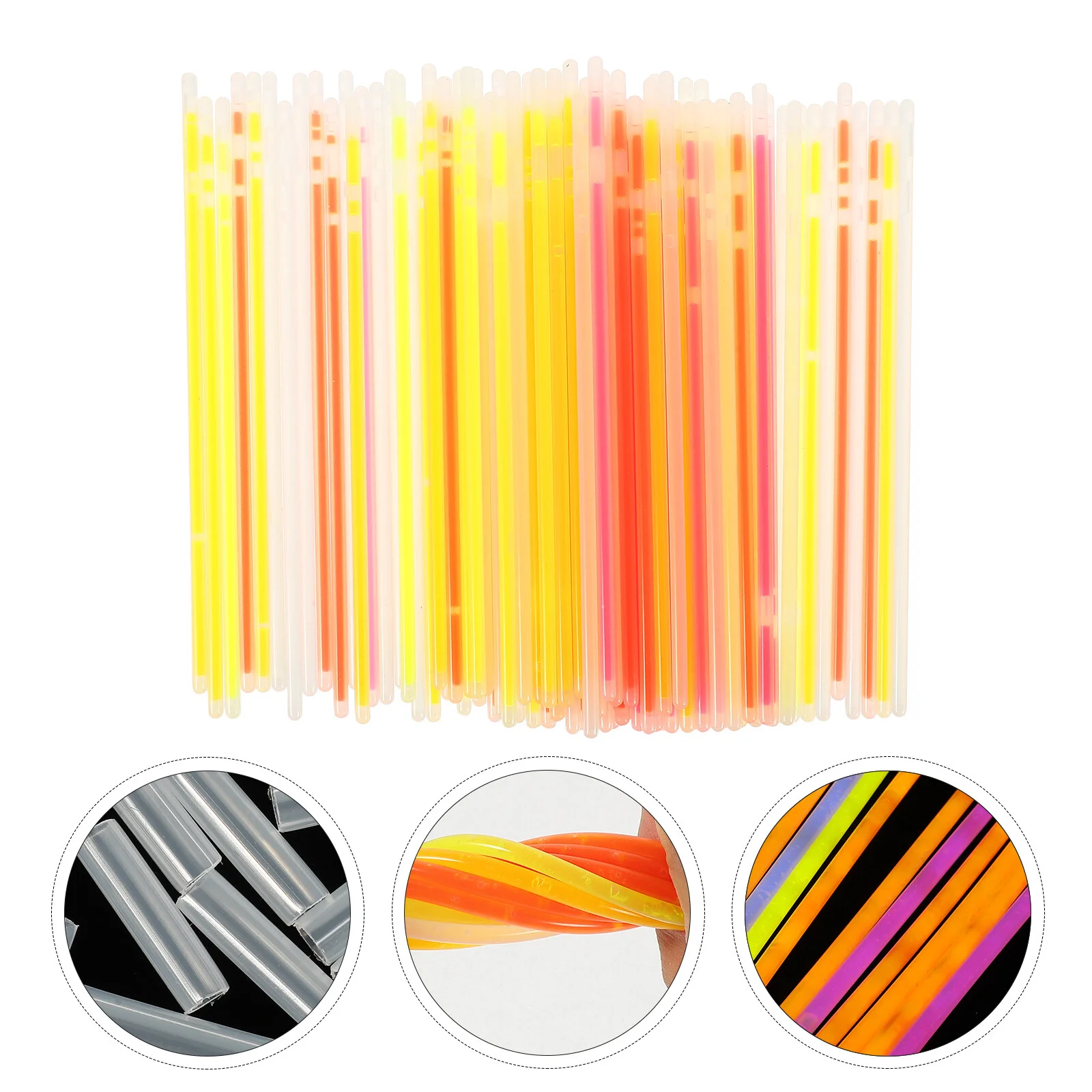 

1 Set Multi-color Light Sticks Funny Glow Sticks Fluorescent Sticks Cheering Glowing Sticks with Connectors