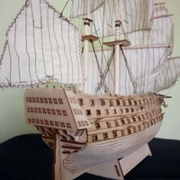 rctown diy wood assembled victory royal navy ship sailboat modeling toy decoration for children birthdays funny gifts