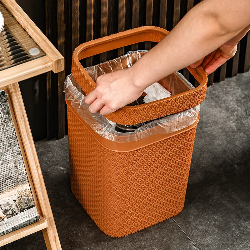 Fashionable Storage Nordic Trash Can Convenient Goods Space Saving Cleaning Tools Rubish Bin Household Items Poubelle Bin SY50TC