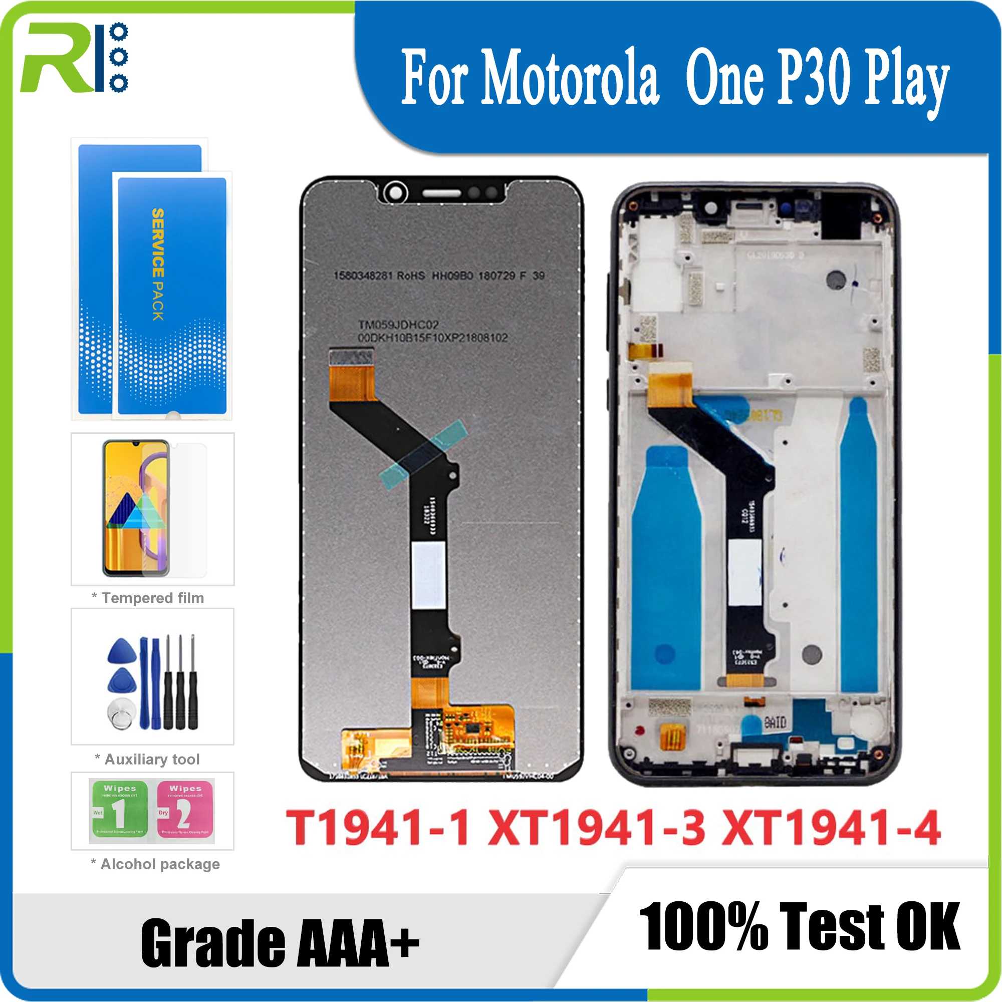 

Original For Motorola Moto A P30 Games Display LCD Mount XT1941-1 XT1941-3 XT1941-4 Display LCD Touch Screen With Frame