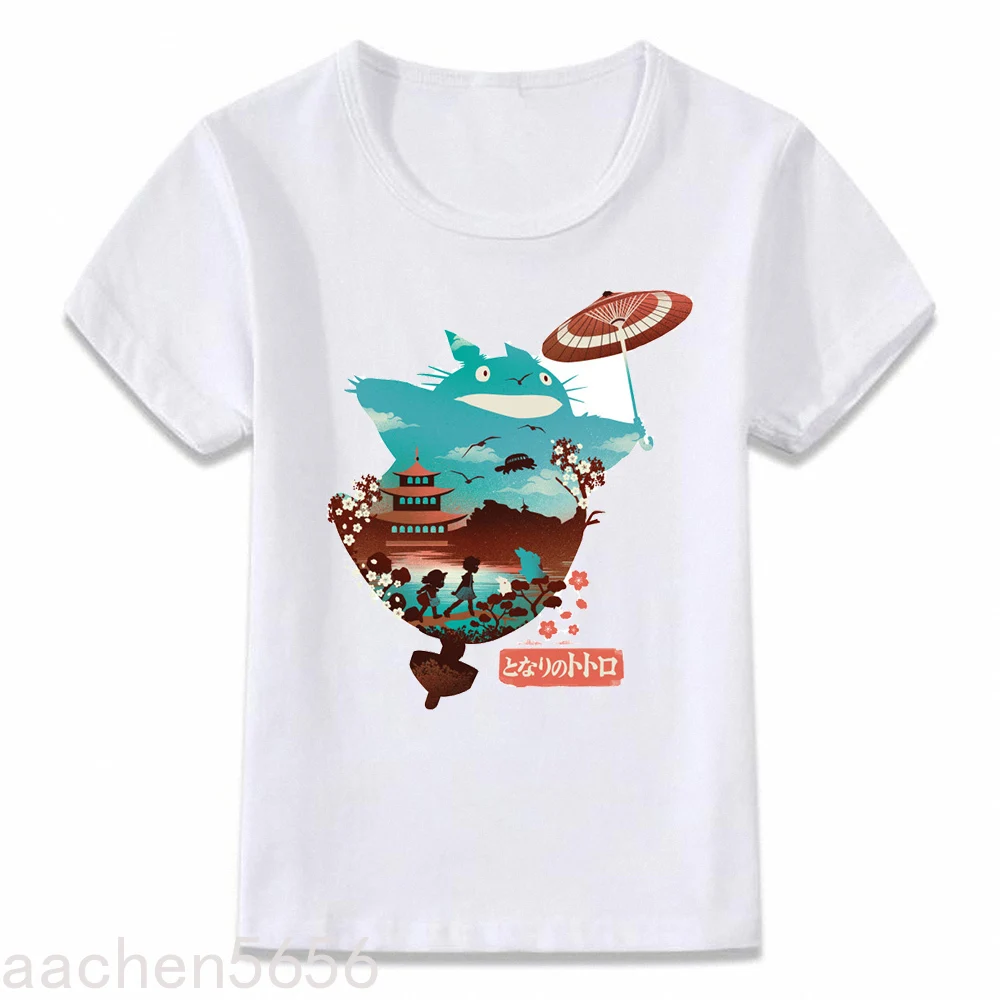 Summer Kids T-Shirt My Neighbor Totoro Kaiga Artwork Boys and Girls Tee Casual Toddler Girl Fall Clothes,Drop Ship
