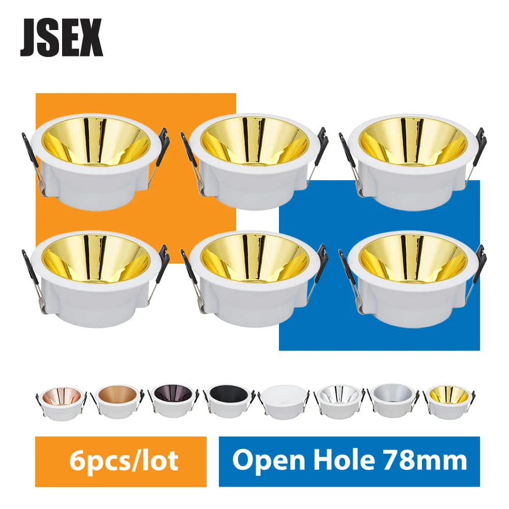 

6 шт./лот, быстрая доставка, новый дизайн, алюминиевый утопленный Светодиодный точечный светильник, потолочный светильник с отверстием, 78 мм,...