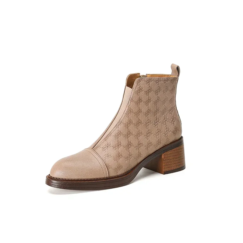 Ботинки мартинсы женские на толстой подошве с круглым носком 5 см