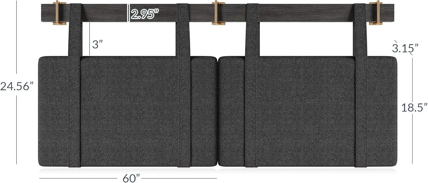 Мягкие изголовья подвесные панели из массива дерева крючки нержавеющей стали