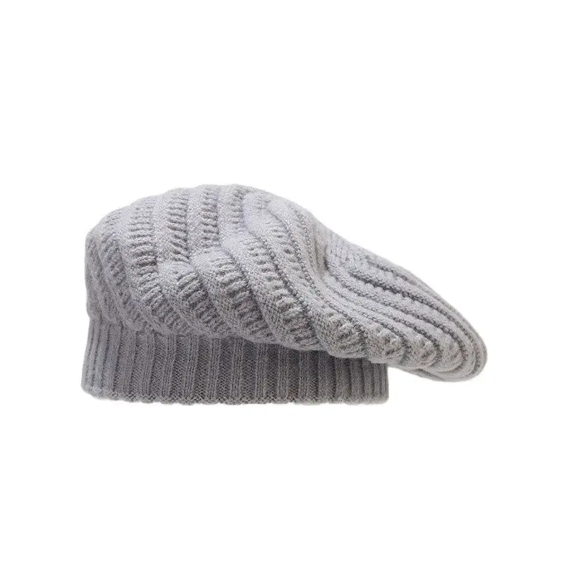 

LDSLYJR осенне-зимняя акриловая однотонная женская восьмиугольная шапка для женщин и девочек 06