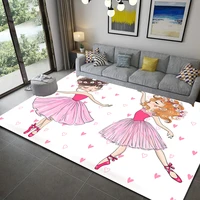 cartoon ballet 3d carpet for living room kids game floor mat crystal velvet bedroom girl decoration cloakroom anti slip rug
