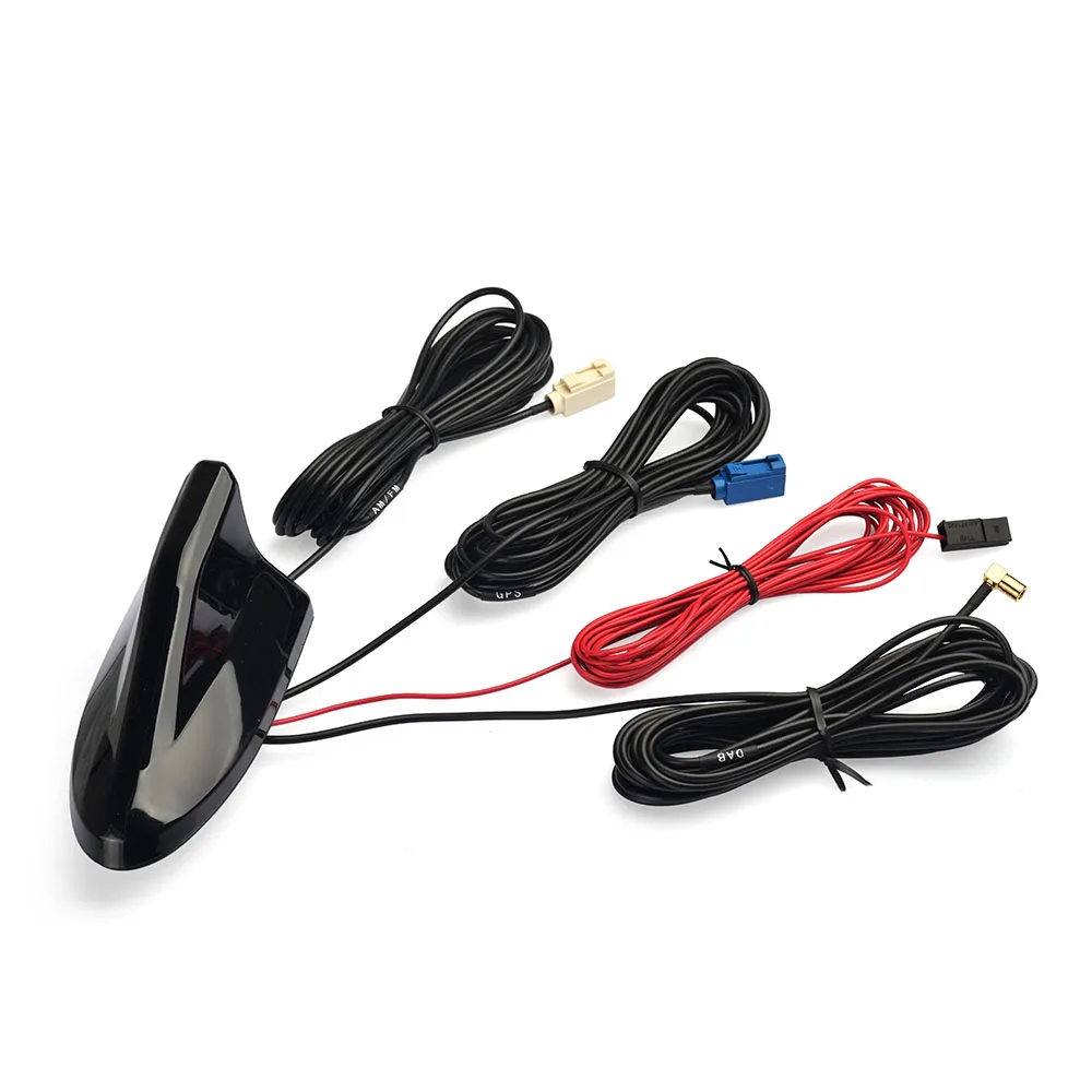 Superbat Car Roof Top Shark Fin Antenna Vehicle GPS Navigation System DAB Digital Radio In-Dash DAB Tuner Car Stereo FM/AM Radio