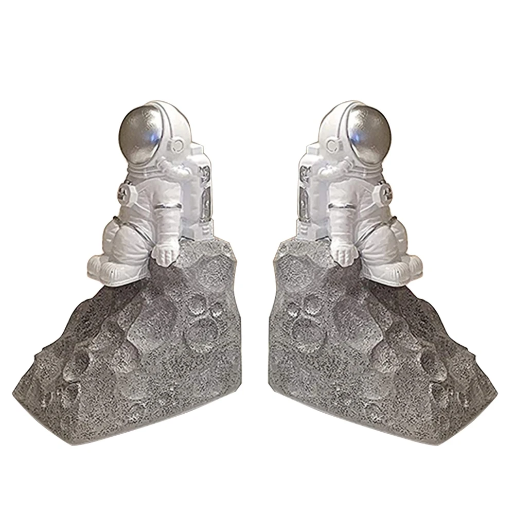 

Astronaut Silver Decorative Bookend Book Holders Modern Bookends for Heavy Books Holder Gift for Men and Women Kids