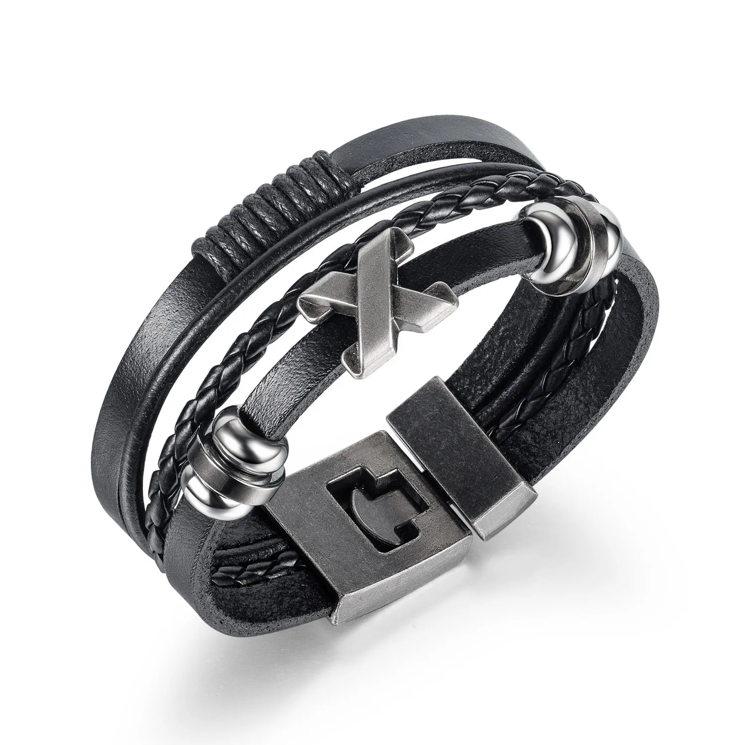 

Classic Men's Hand-woven Multilayer Leather Bracelet