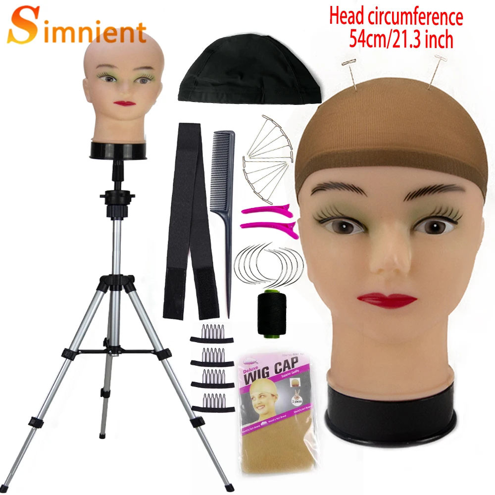 Bald Mannequin Head For Wigs Making Hats Display Cosmetology Manikin