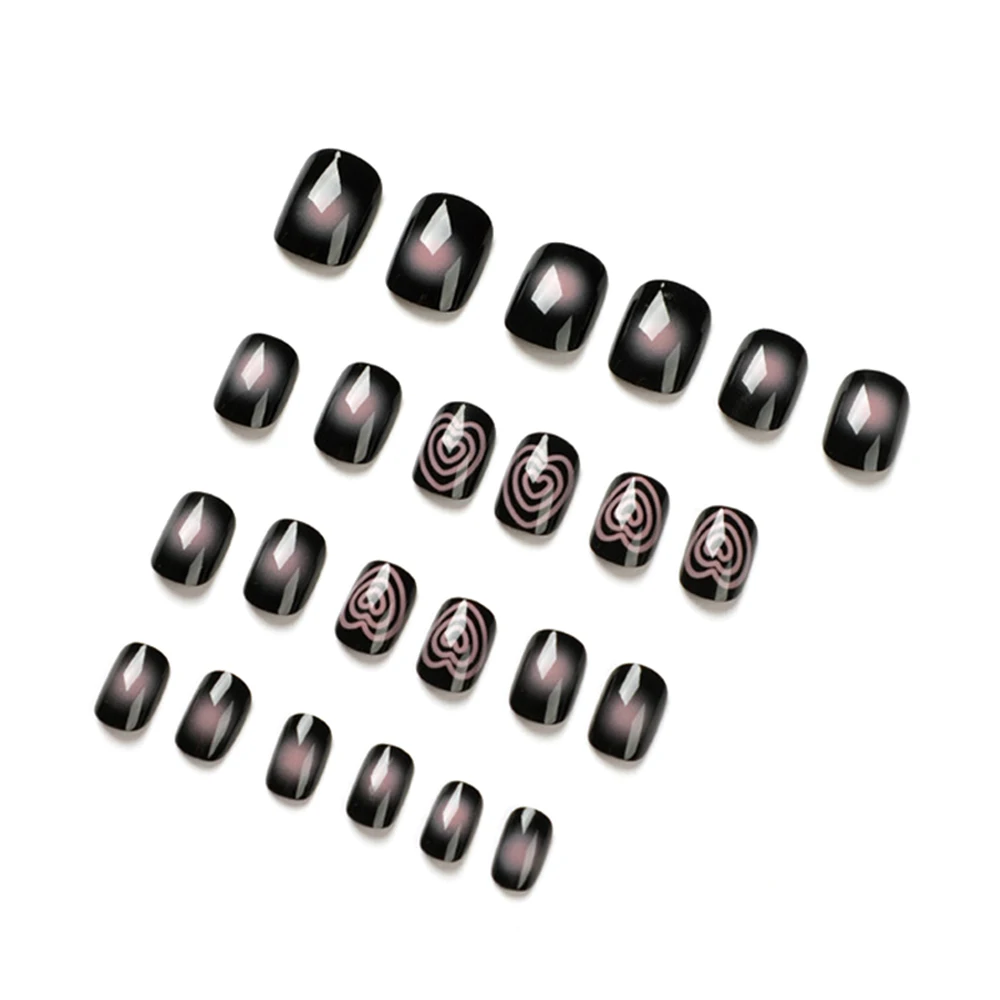 

Искусственные ногти короткой длины с гладкой и незернистой текстурой для модного женского макияжа рук