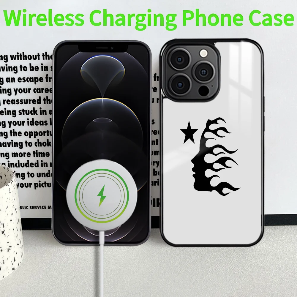 Простой красивый чехол для телефона H-Hellstars iPhone 16 15 14 13 12 11 Pro Max Plus Mini магнитный