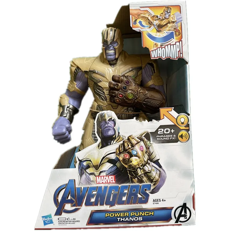 

Hasbro Marvel Avengers Power Punch Thanos E7406 Light Sound Doll Gifts Toy Model Anime Figures Collect Ornaments