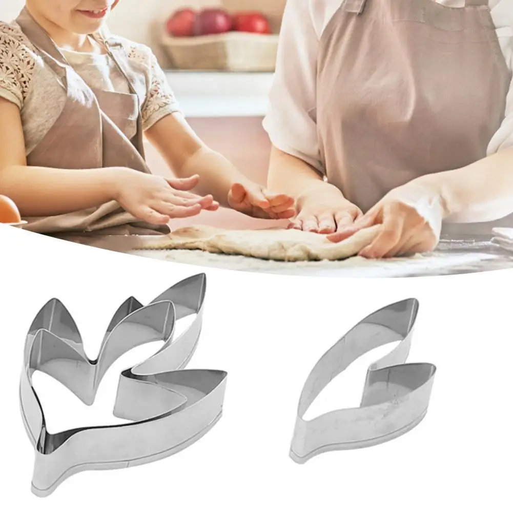 

Exquisite 3Pcs Unique Peony Flower Cookie Cutter Heat-resistant Baking Cutter Food-grade for Home