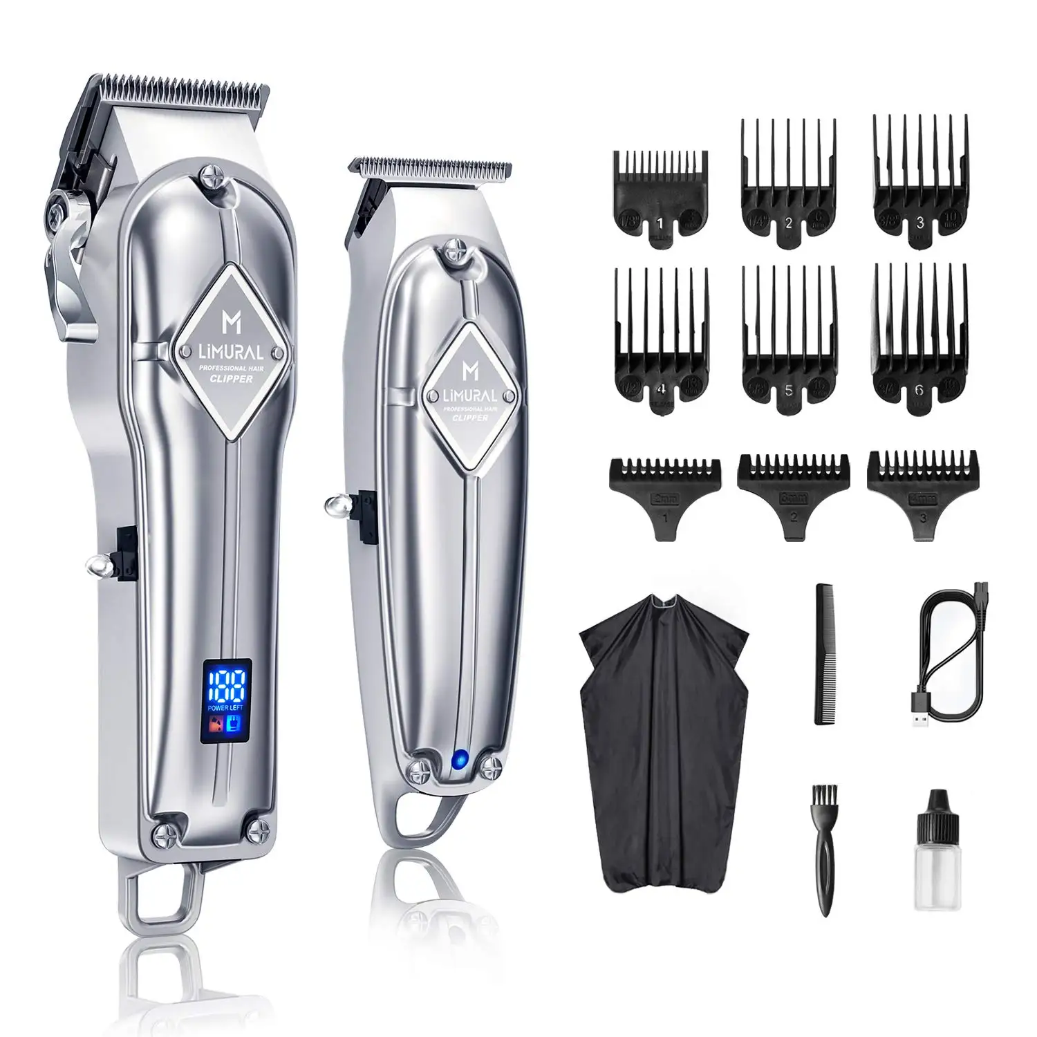 

Limural Professional Hair Clippers for Men DSP Hair Clipper Hair Cutting Cordless Beard Trimmer Barber Grooming Kit Rechargeable