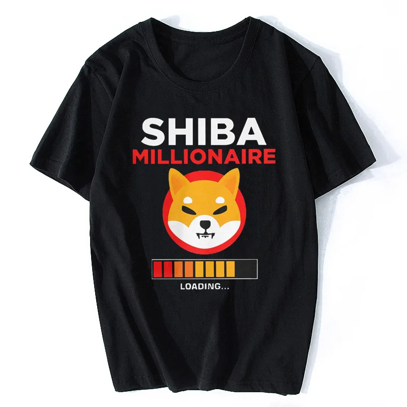 

Shiba Inu T Shirt Men Coin Token Shib Army HODL Crypto Women T-Shirt SHIB Millionaire Loading T Shirt Streetwear Oversize Tees