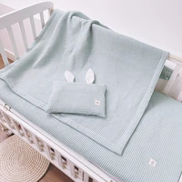 super soft cotton made breathable newborn blanket cotton baby bed coverchild breathable bed spread toddler crib beddings