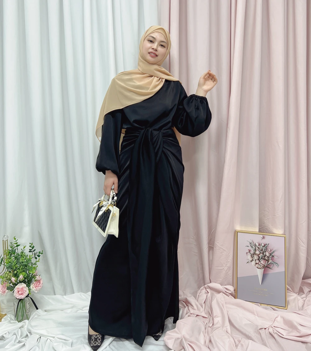 

2022 Ramadan Muslim Dress Eid Mubarak Chiffon Open Abaya Kimono Dubai Islam Kaftan Clothes Abayas For Women Robe Femme Caftan