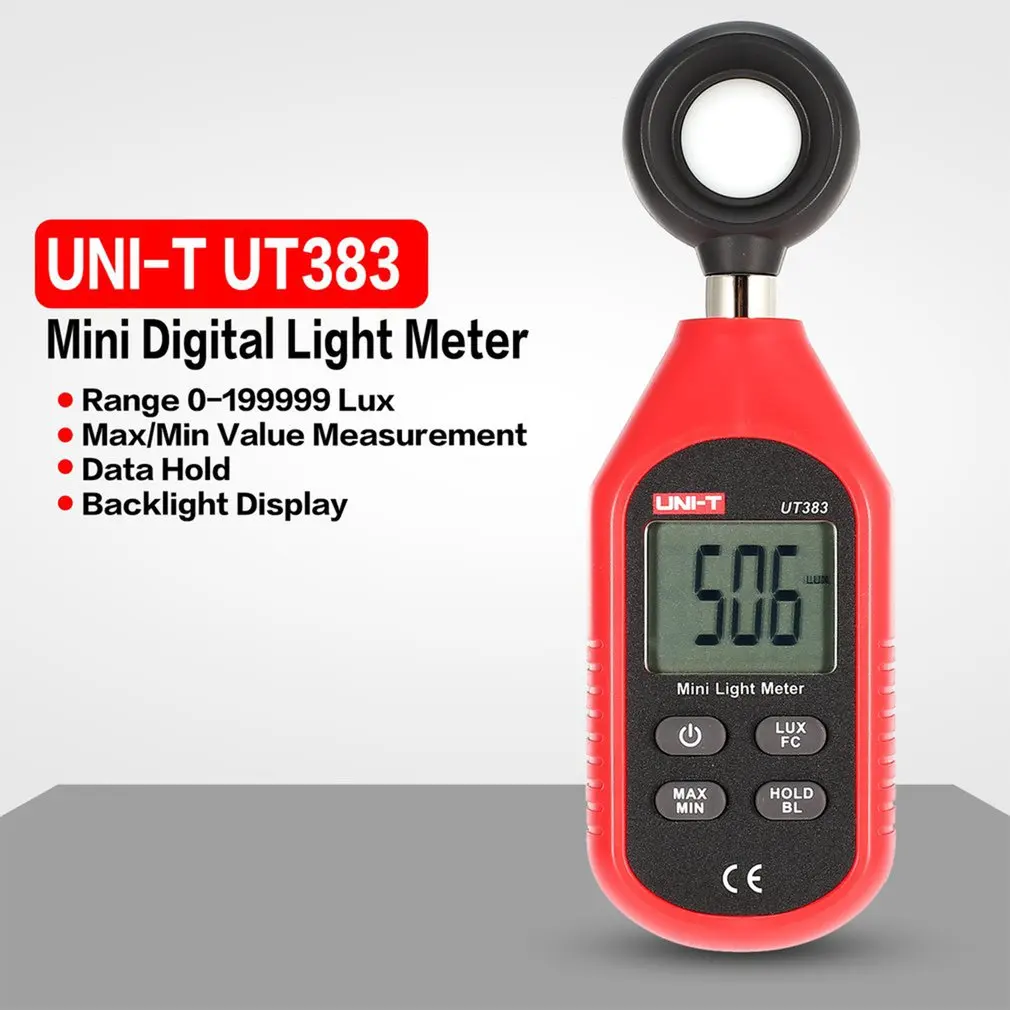 

UNI-T UT383BT, новая версия, Модернизированный мини экологический светильник серии BT, измеритель люкс 200000 люкс, цифровой измеритель люкс, фотомет...