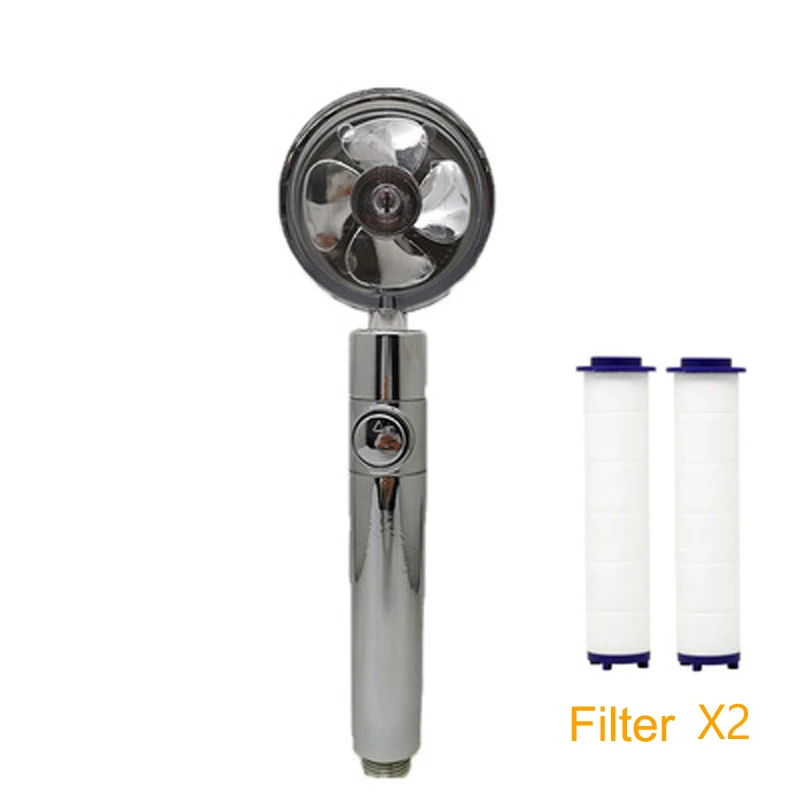 Насадка для душа, экономия воды, вращающаяся на 360 градусов, с небольшим вентилятором, насадка для дождя высокого давления, аксессуары для ванной комнаты