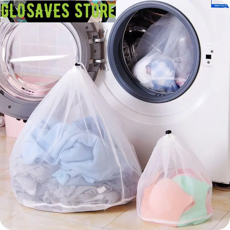 

3 SIZE DRAWSTRING BRA UNDERWEAR SOCKS FOLDABLE MESH LAUNDRY BAG HOUSEHOLD CLOTHES LAUNDRY CARE ACCESSORIES