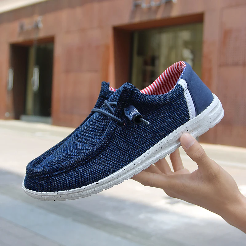 

Men Loafers Shoes Lightweight Walking Sneakers Canvas Breathable Casual Shoes Slip-On Driving Shoes Zapatos Casuales Big Size 48