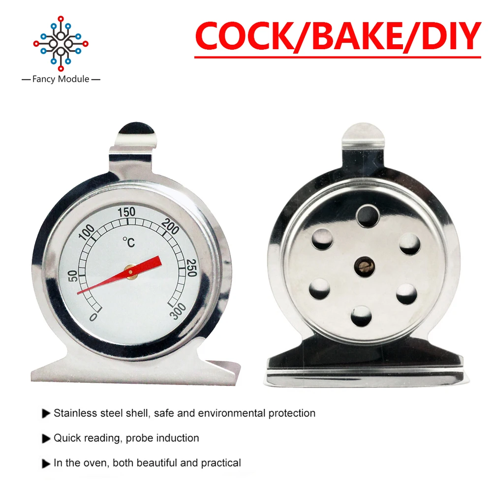 

Stainless Steel Thermometer 50-300 ℃ Oven Cooker Bake Temperature Gauge Meter Mini Analog Thermometer Tool for Home Kitchen Food