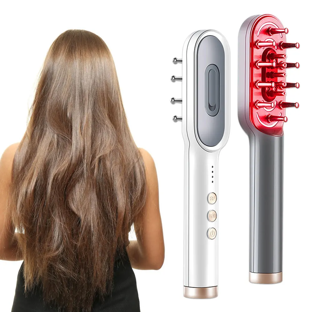 

Electric Laser Hair Growth Comb Anti Hair Loss Massage Therapy Infrared RF Red Light EMS Vibration Massager Hair Brush Hair Care