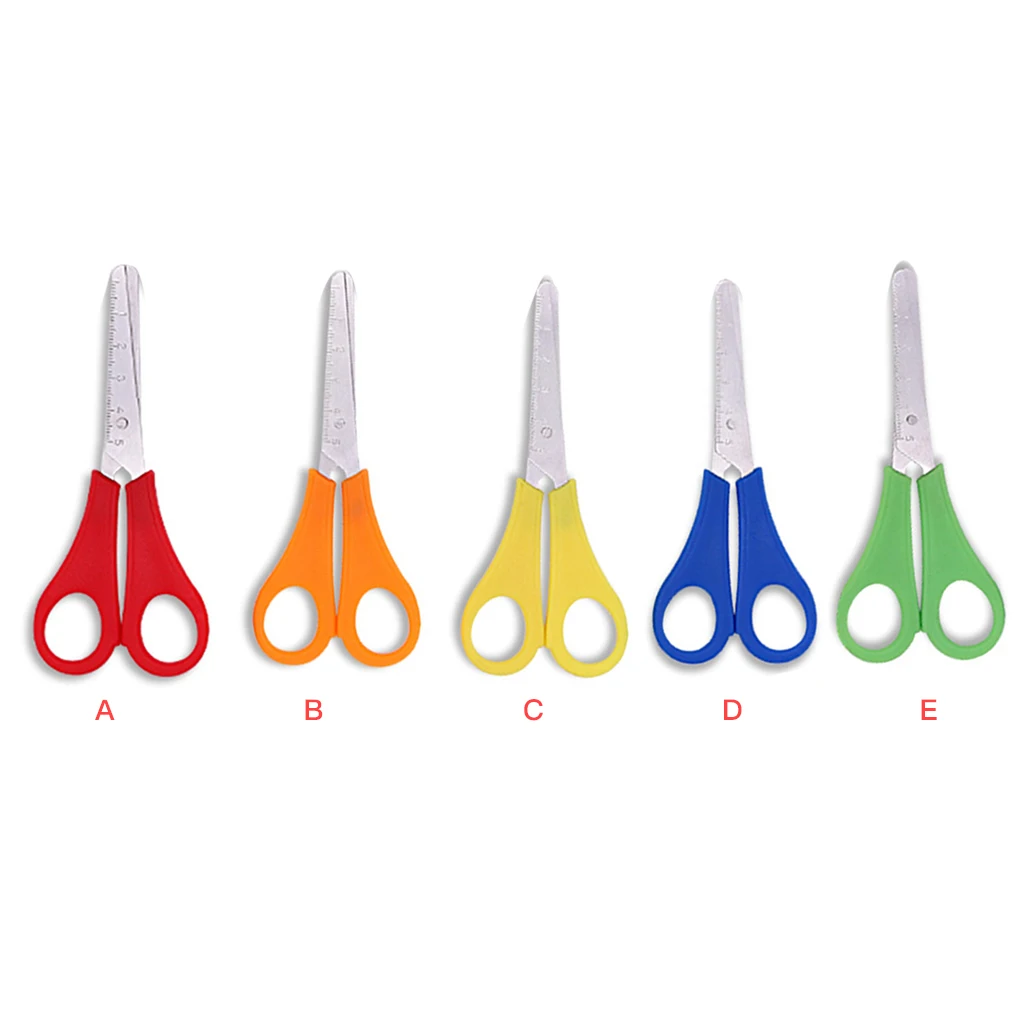

Classroom Scissors with Scale DIY Accurate Measurement Smooth Handle Bright Colors 2-in-1 Shears for Crafts Office Red