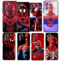 avengers red spiderman for xiaomi redmi k50 k40 gaming k30 k20 pro 5g 10x 9t 9c 9a tpu soft black phone case fundas coque cover