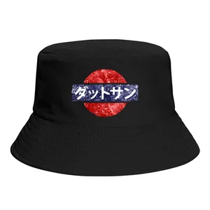 Datsun Vintage Japanese  Bucket Hat Polyester Men Teenagers Fisherman Hat Customized Sunshade Journey Caps