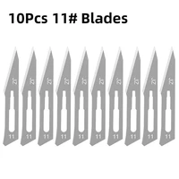 12pcs carbon steel carving metal scalpel handle 11 23 engraving craft knive non slip scalpel blade paper cutting hand tool