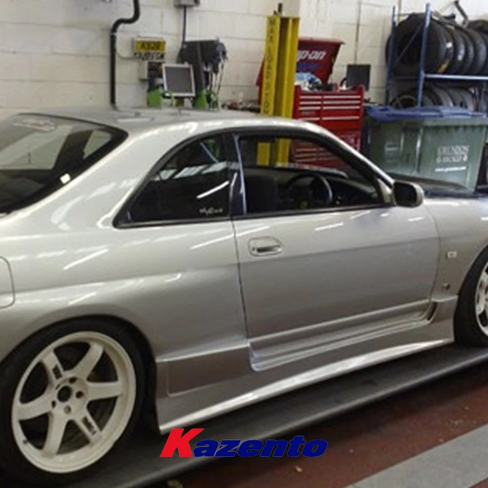 Для Nissan Skyline R33 GTST DO стиль стеклопластик FRP Неокрашенная боковая юбка комплекты