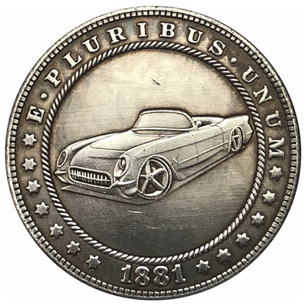 

Hobo Nickel 1881-CC, монета доллара США Моргана, копия товара, Модель 22