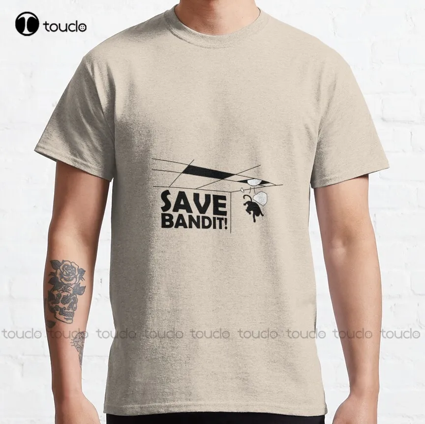 

Save Bandit! Classic T-Shirt Hiking Shirt Fashion Design Casual Tee Shirts Tops Hipster Clothes Make Your Design Xs-5Xl Unisex