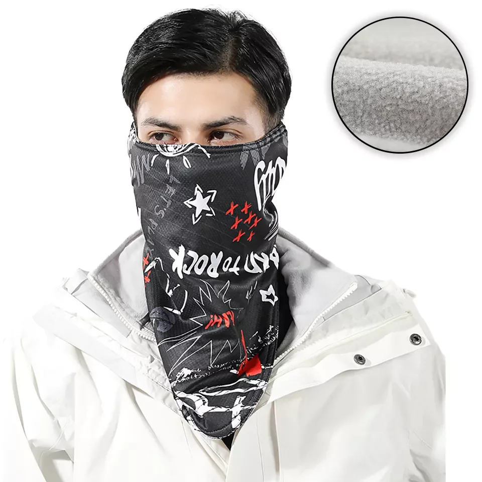 

Ear Protection Winter Graffiti Mountaineering Bandana Windproof Outdoor Plus Velvet Warmth Mask Riding Skiing Headwear