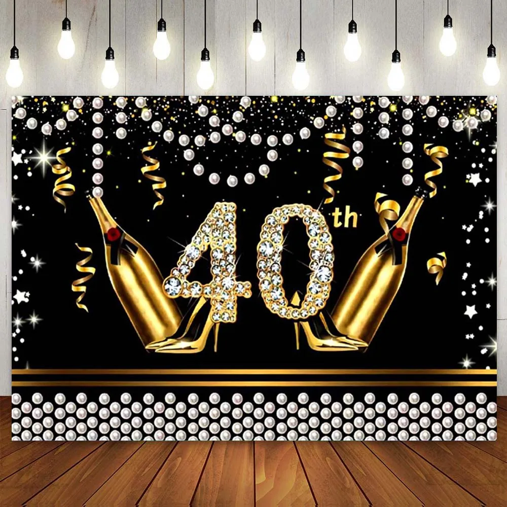 

Фон для фотосъемки с надписью «Happy 40-й день рождения»