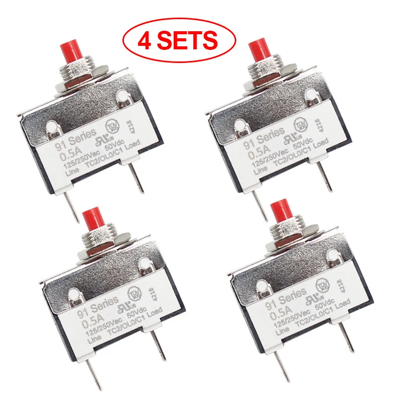 

4 SETS Kuoyuh 91 series Mini Miniature Overload Protector 0.5A 1A 1.25A 1.5A 2A 10A Electrical automatic Circuit Breaker