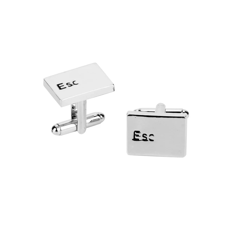 

Computer Design Esc & Ctrl Keyboard Cufflinks for Men Alloy Material Silver Color Cuff Links Wholesale Jewelry