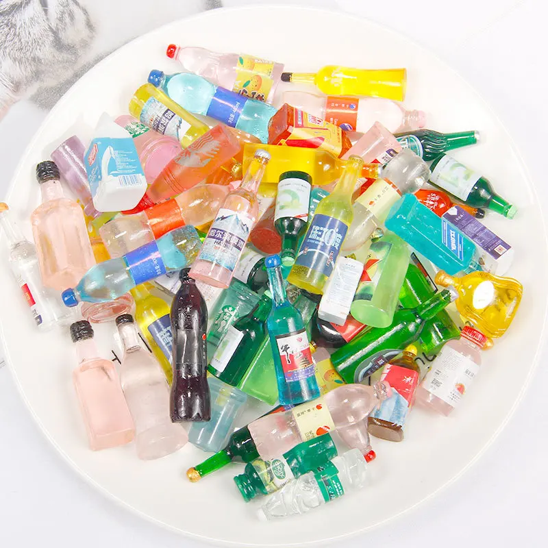 

Simulation Beverage Bottle Wine Bottle Beer Earrings Keychain Pendant Cream Plastic Shell Handmade Diy Jewelry Accessories