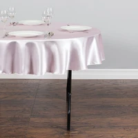145x145cm wedding table cloth solid color tablecloth for birthday party xmas hotel home decoration table cover round satin 1pcs