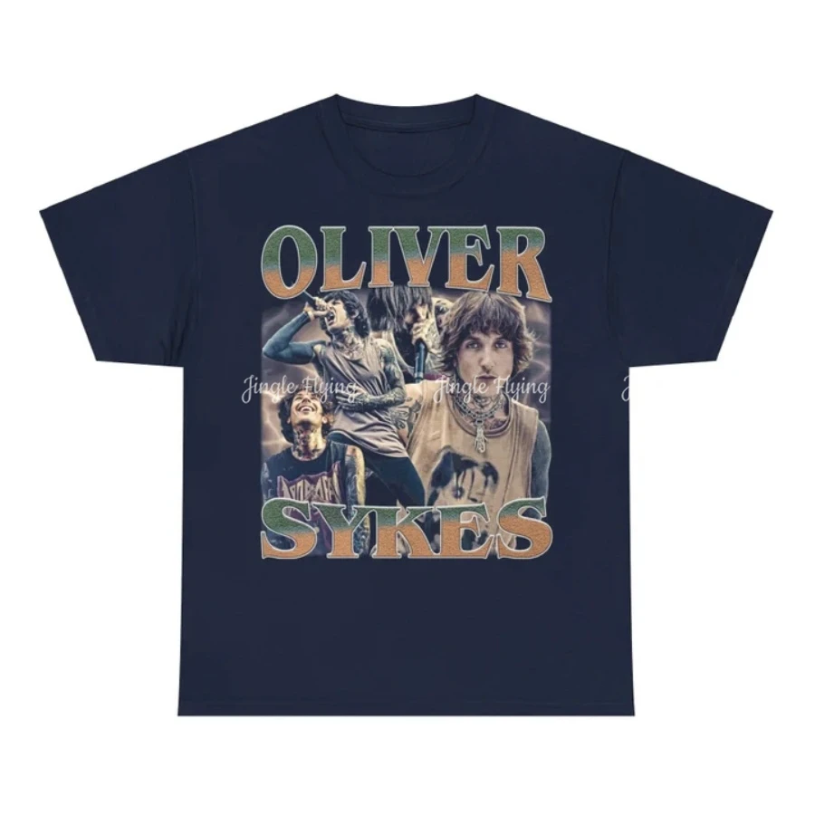 Винтажная женская футболка Oliver Sykes мягкая дышащая повседневная уличная одежда