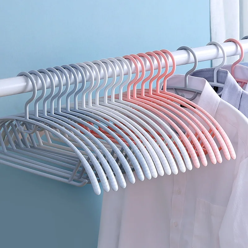 

Hangers Rack Antiskid Plastic 40x19cm Drying Rack Multifunction Household Clothes 10pcs Clothes Hanger Drying Traceless For