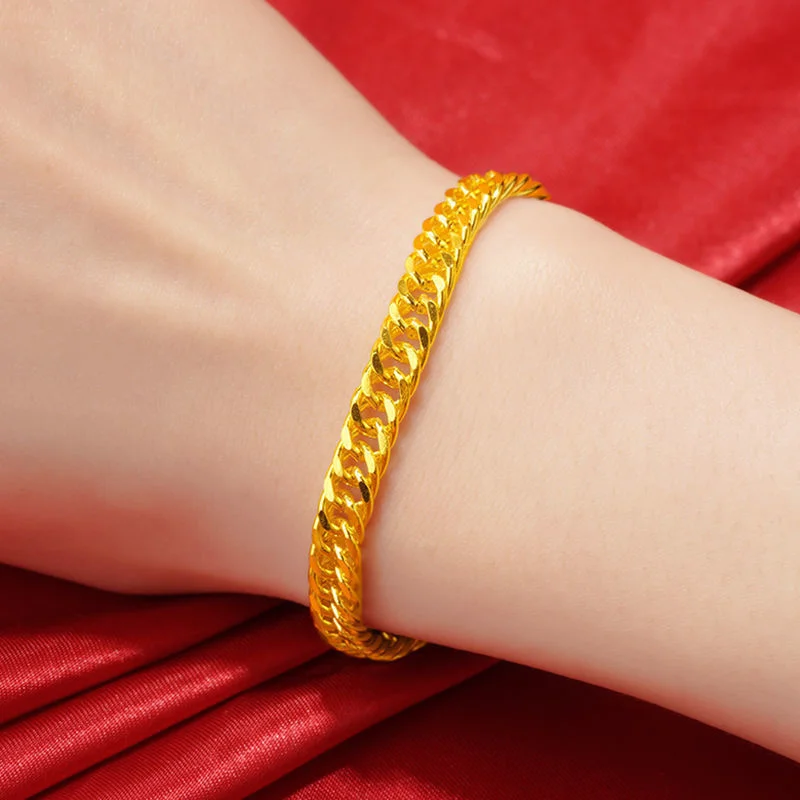 

[]hong Kong Copy 100% Real Gold Versatile Temperament Color Ball Bracelet Women's Ins for Women's Gifts